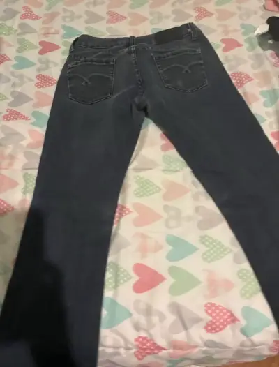 Jeans azul oscuro para mujer - miniatura 2
