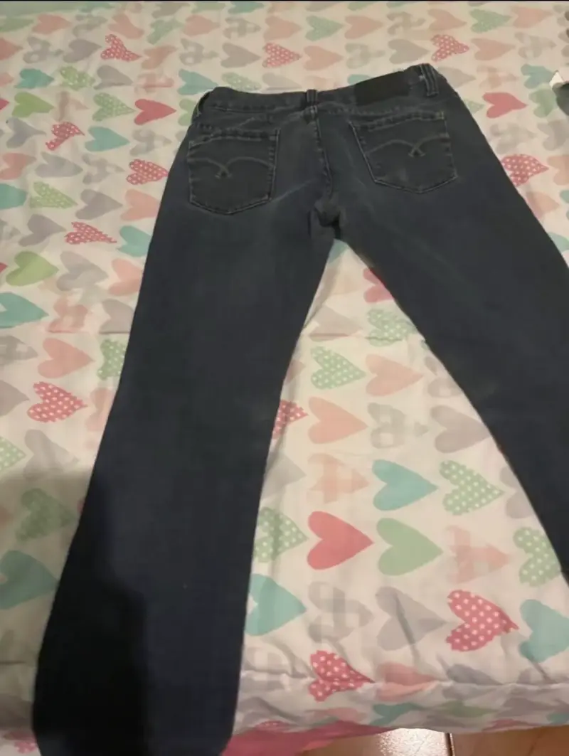 Jeans azul oscuro para mujer - 4