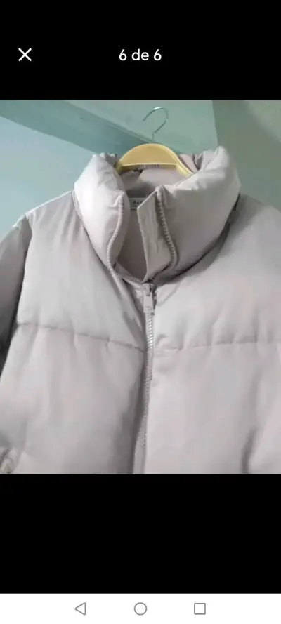 Parka puffa color rosado pálido - miniatura 1