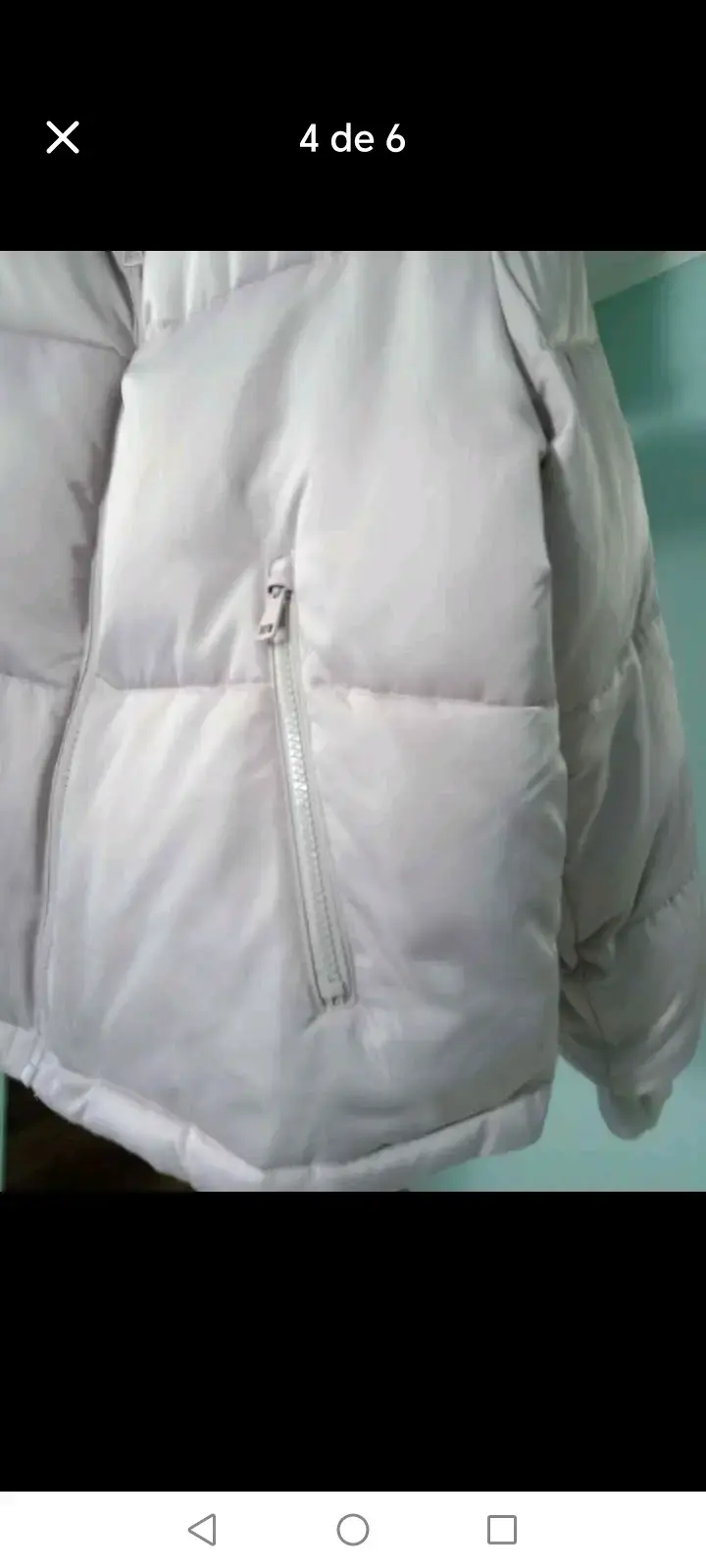 Parka puffa color rosado pálido - 3