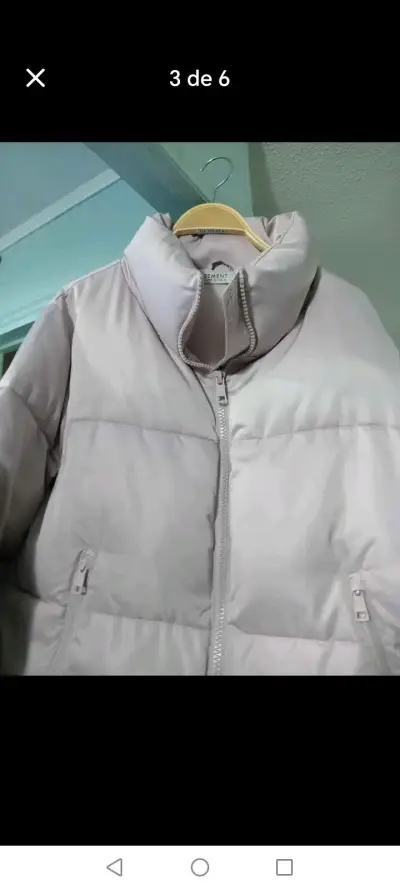 Parka puffa color rosado pálido - miniatura 4