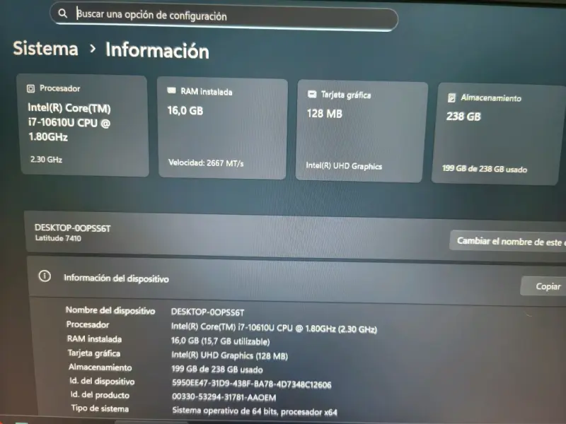 Laptop Dell Latitude 7410 I7 - 3