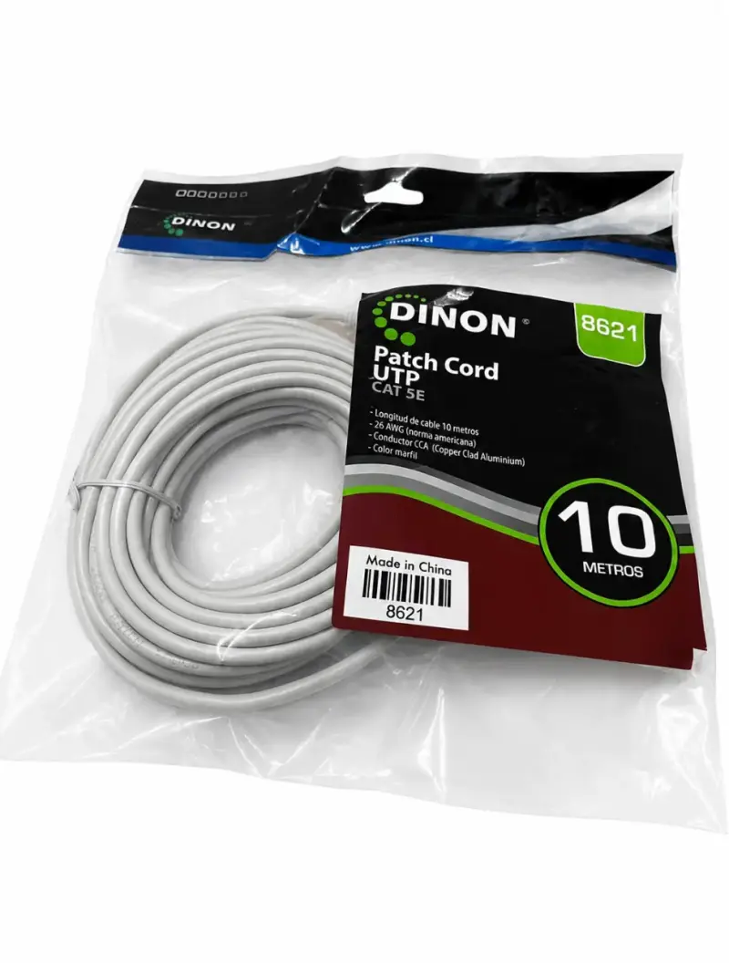 Cable Patch Cord UTP Cat 5E 10m - 1