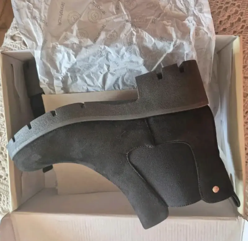 Botines negros de gamuza para mujer - 2