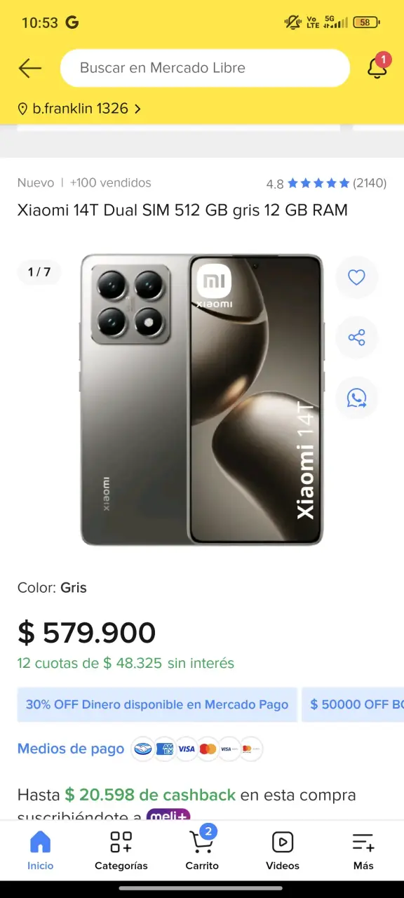 Teléfono Xiaomi 14t 16 ram y 512 GB - 3