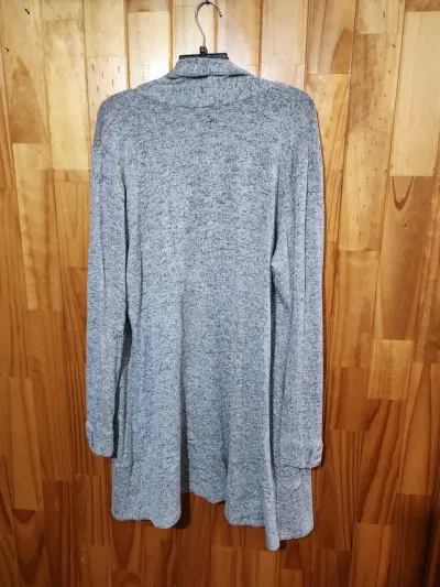 Cardigan gris abierto marca IO - miniatura 2