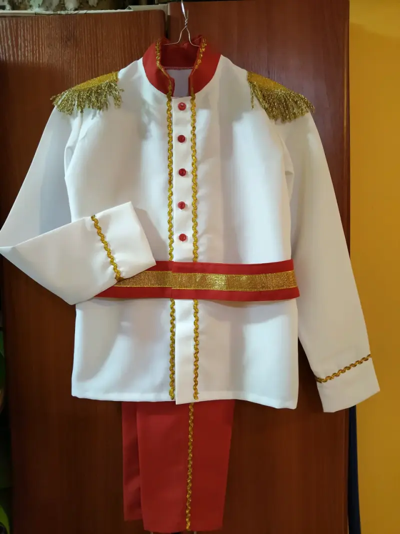 Disfraz de príncipe blanco y rojo - 1