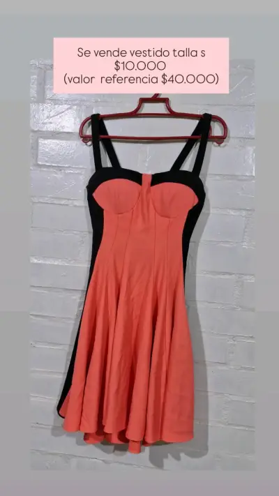 Vestido coral negro talla S - miniatura 1