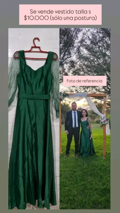 Vestido coral negro talla S - miniatura 2