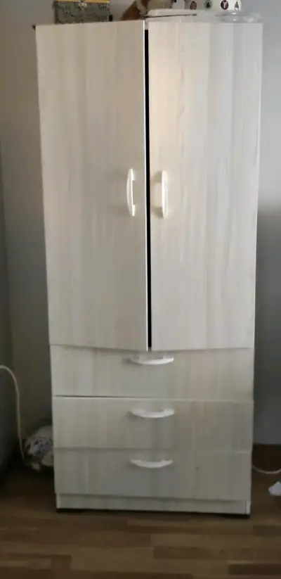 Ropero blanco con cajones - miniatura 1