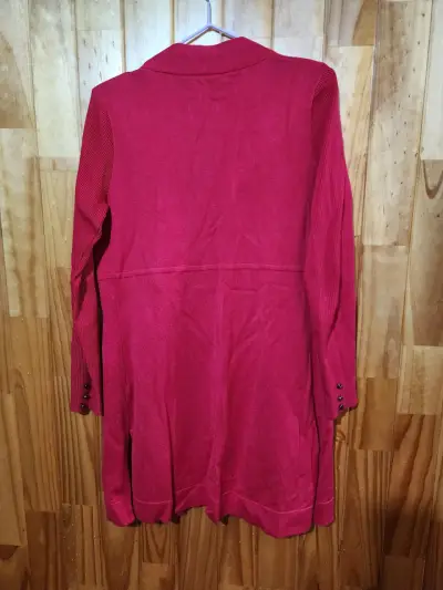 Cardigan rojo largo marca ASH - miniatura 2