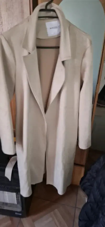 Abrigo beige elegante talla L - miniatura 1