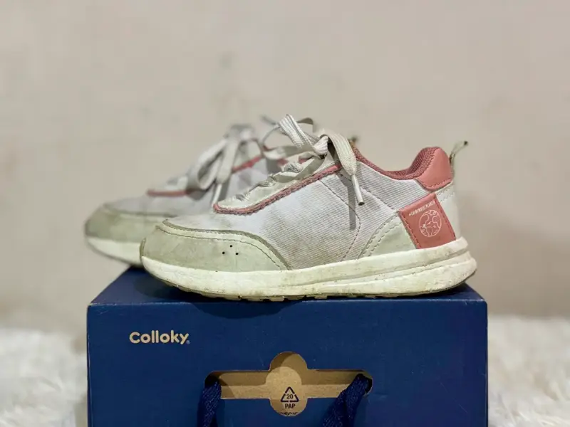 Zapatillas Colloky blancas y rosadas - 4