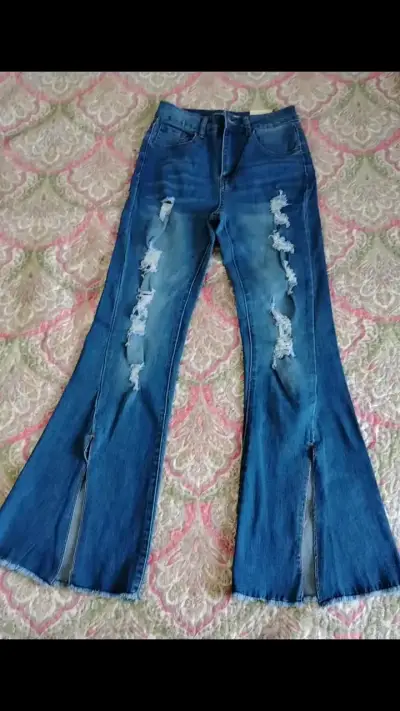 Pantalón cargo gris con rayas - miniatura 4
