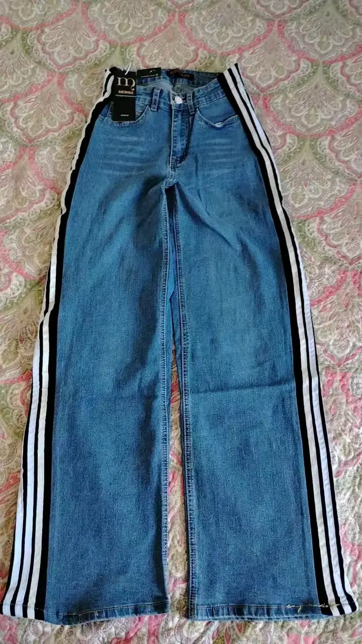 Pantalón cargo gris con rayas - 6