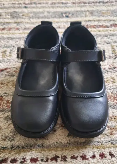 Zapatos escolares negros con hebilla n°32 - miniatura 1