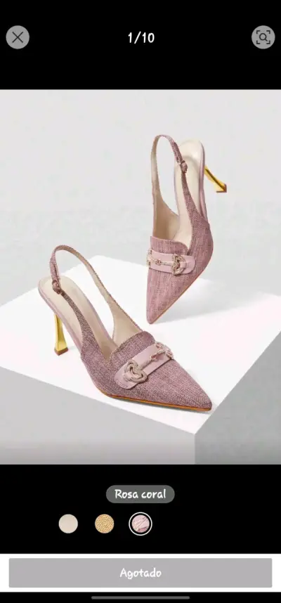 Zapatos de taco rosados brillantes - miniatura 1