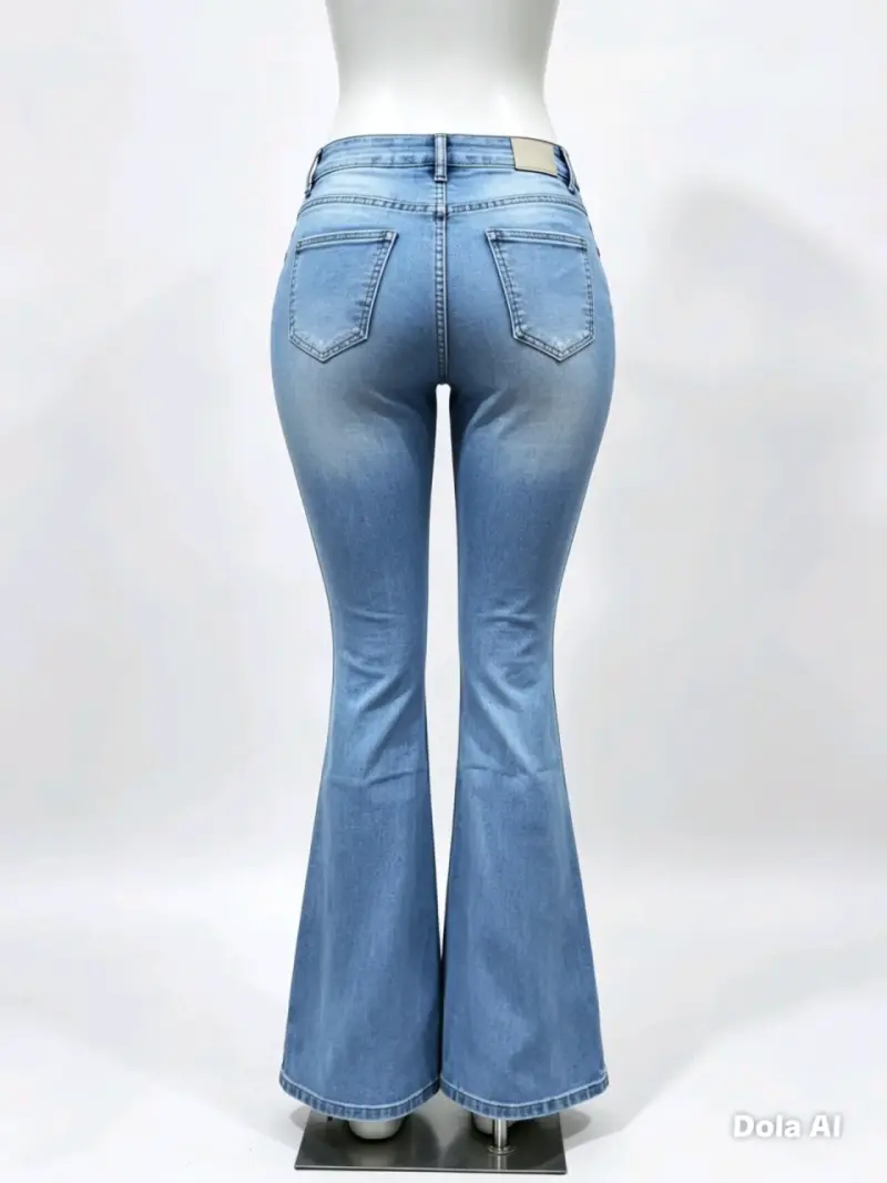 Jeans acampanados desgastados - 2
