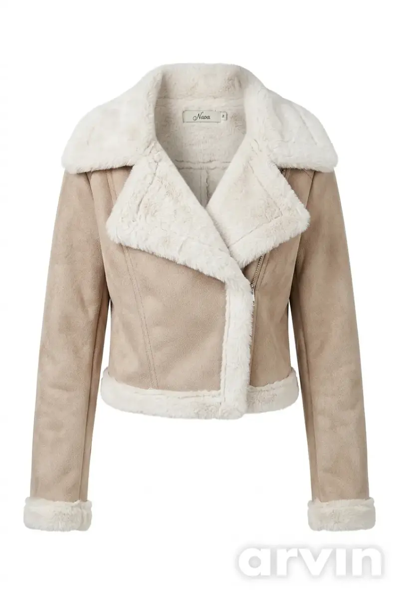Chaqueta beige con forro polar