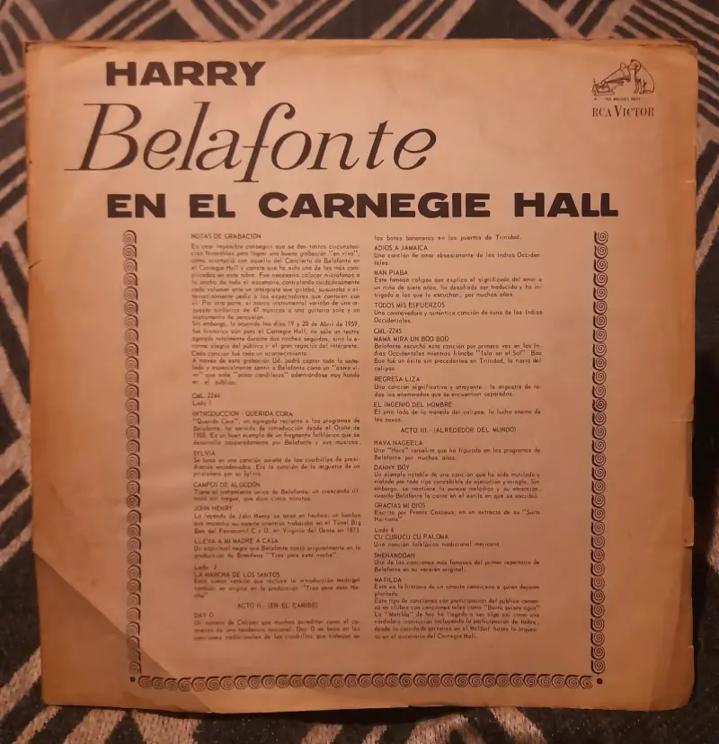 Vinilo  Belafonte at Carnegie Hall - 2