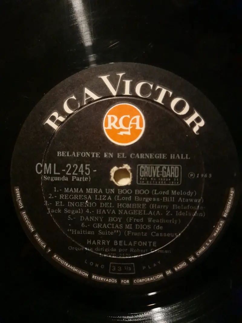 Vinilo  Belafonte at Carnegie Hall - 4