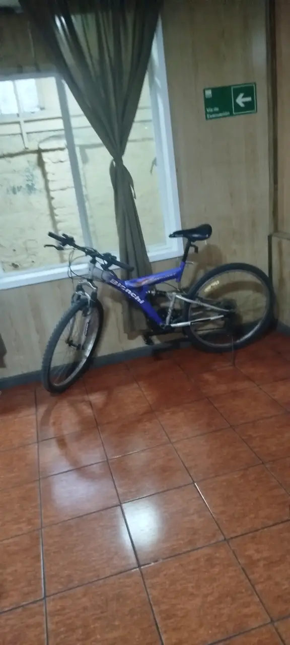 Bicicleta de montaña azul