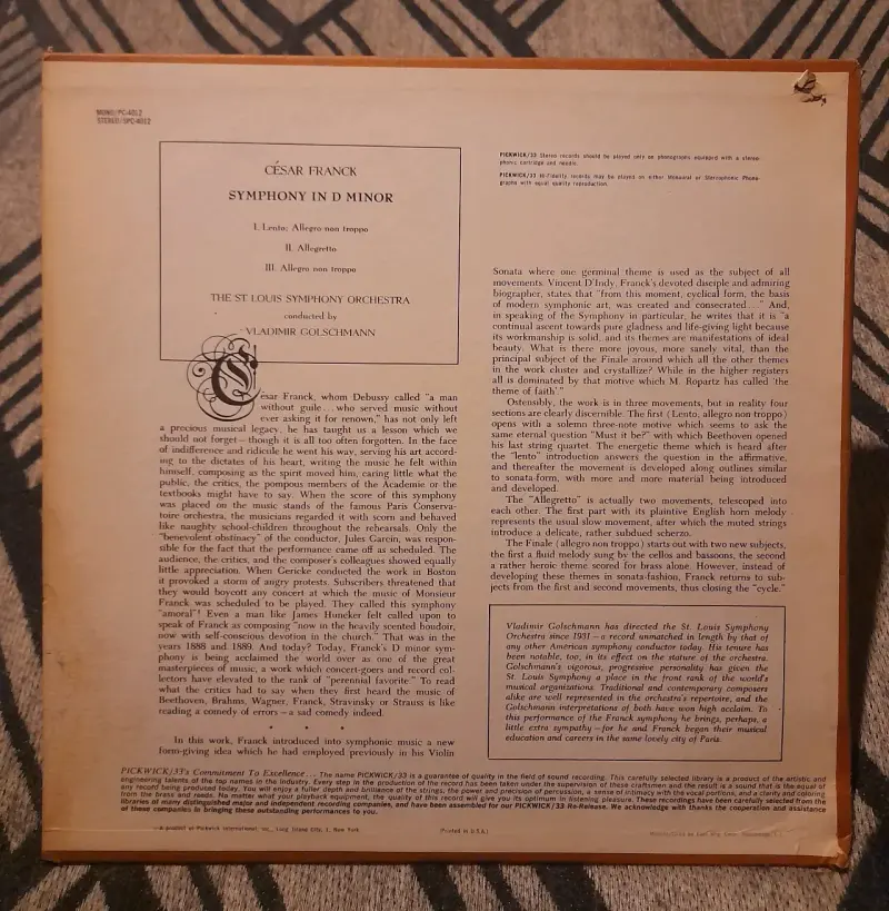 Vinilo Franck: Symphony in D Minor - 2