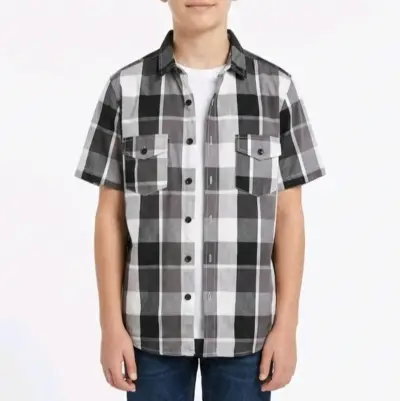 Camisa a cuadros de manga corta - miniatura 1