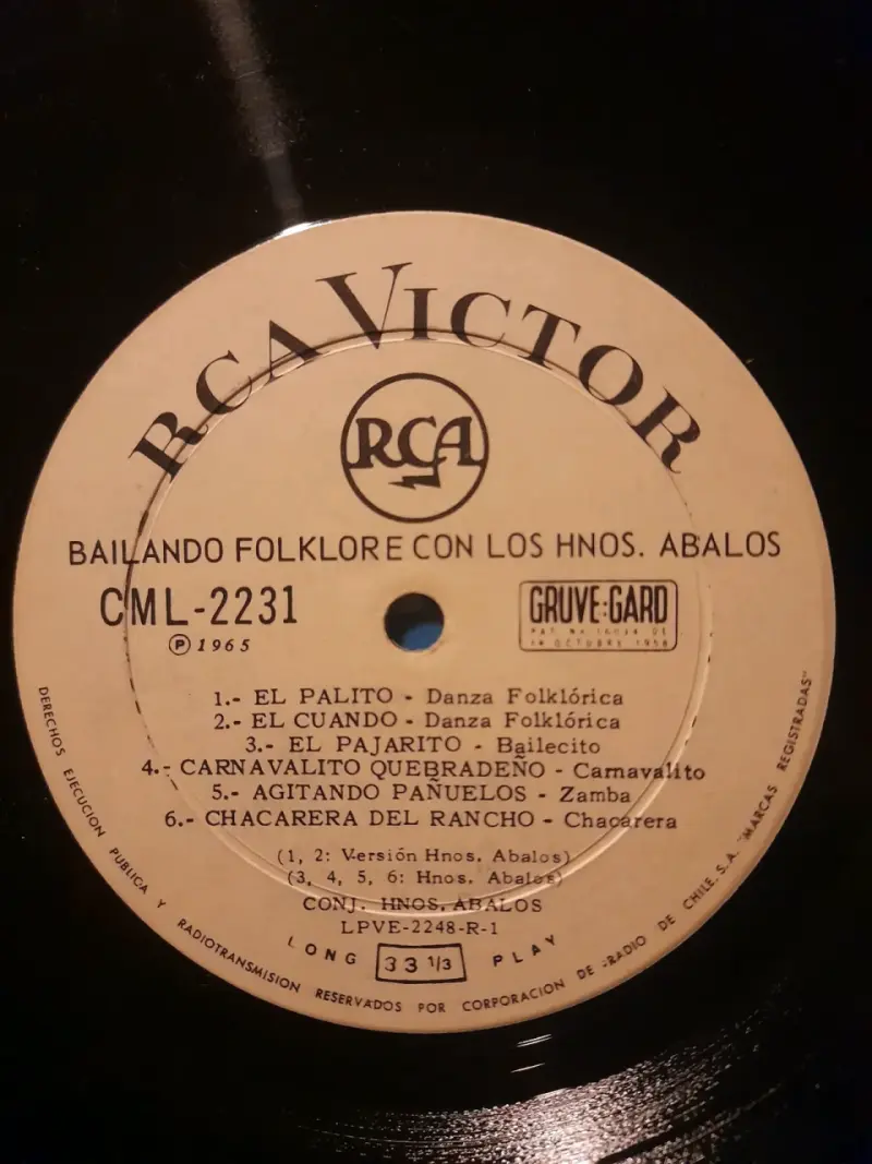 Vinilo Bailando Folklore Hnos. Abalos volumen 1 - 4
