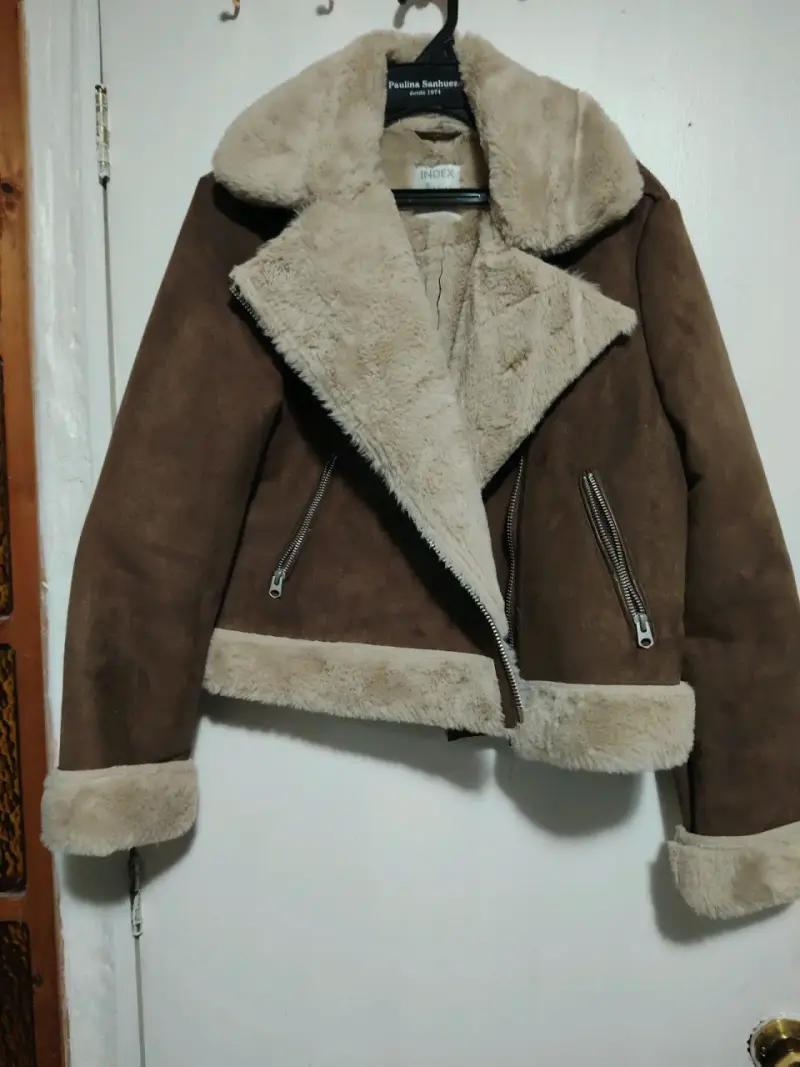 Chaqueta de gamuza con forro