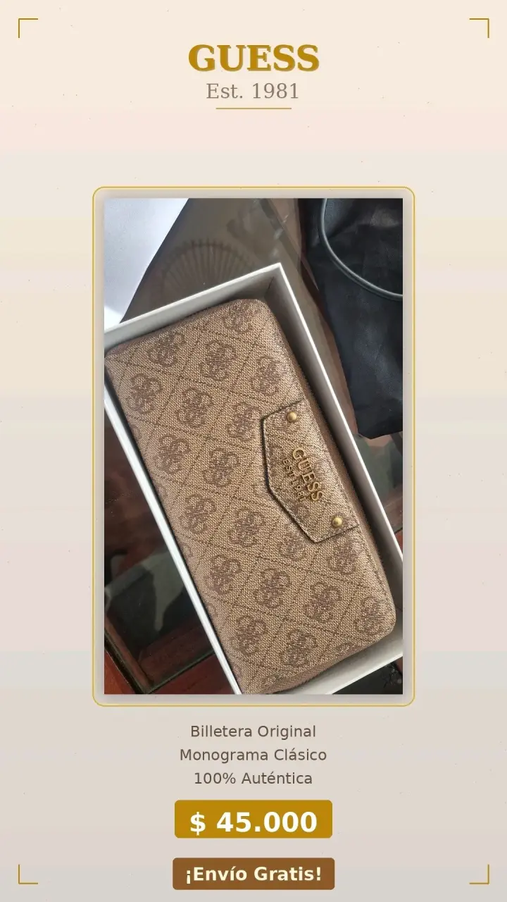 Billetera Guess Monograma Clásico