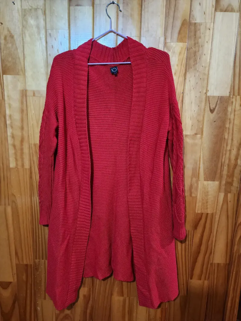Cardigan rojo de punto - IO - 1
