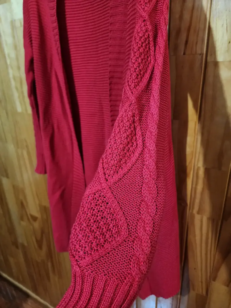 Cardigan rojo de punto - IO - 5