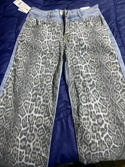 Jeans con diseño animal print talla 46 - miniatura 1