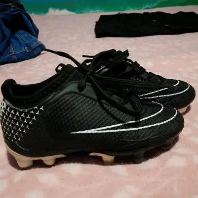 Botines de niño de fútbol negros talla 25 - miniatura 3