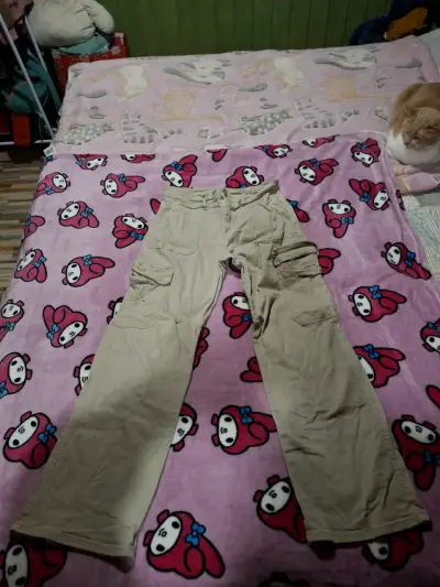 Pantalones cargo beige - miniatura 1
