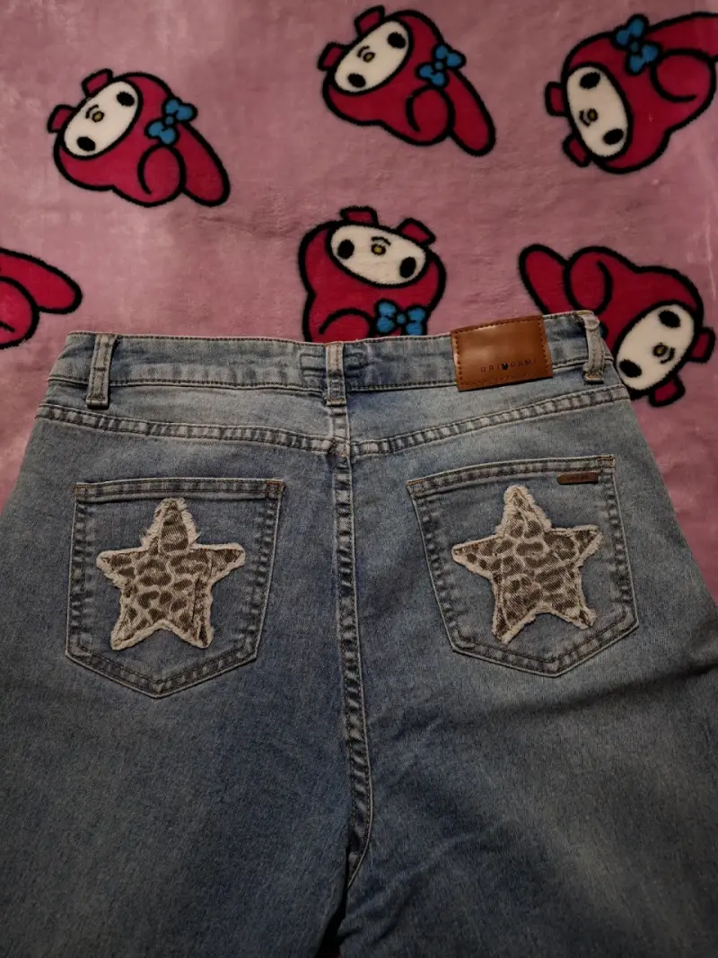 Jeans azules de corte recto - 4