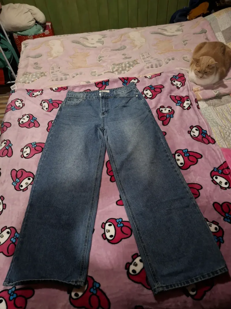 Jeans anchos de mezclilla - 1