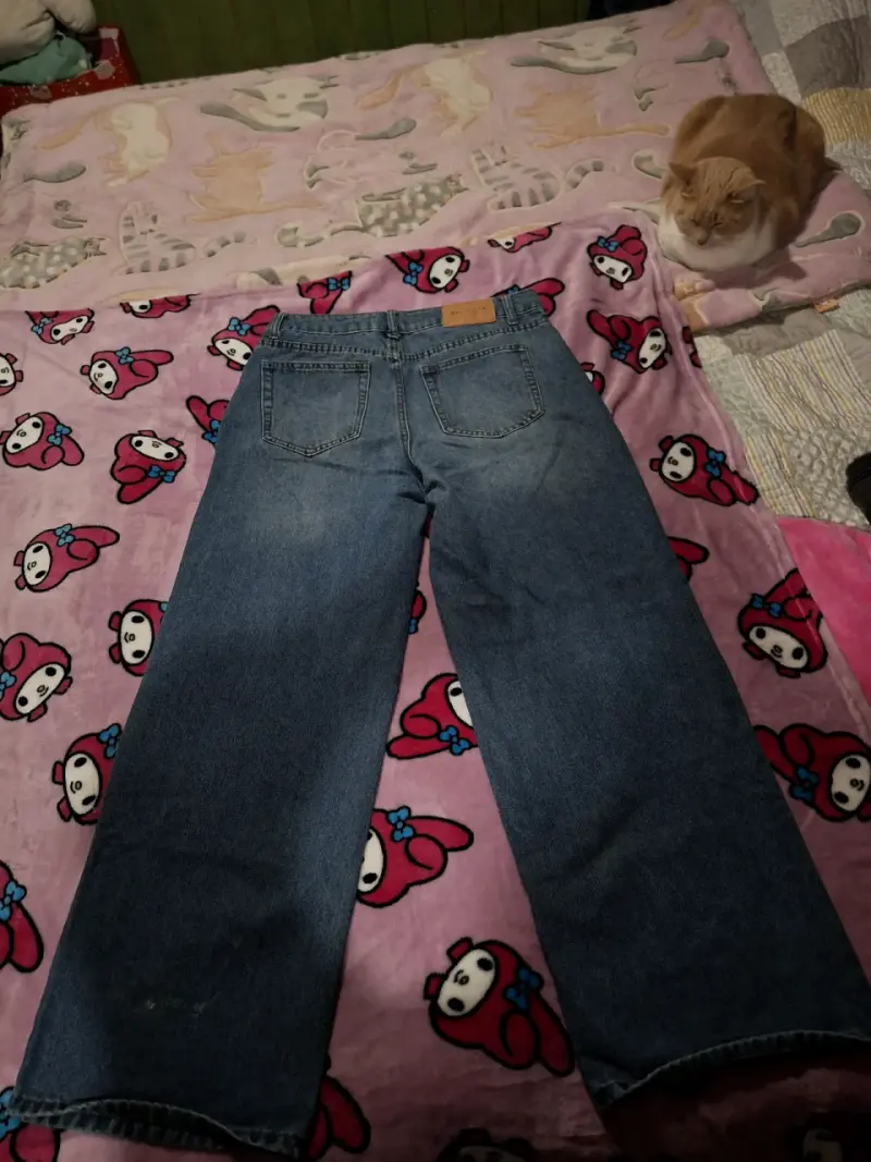 Jeans anchos de mezclilla - 2