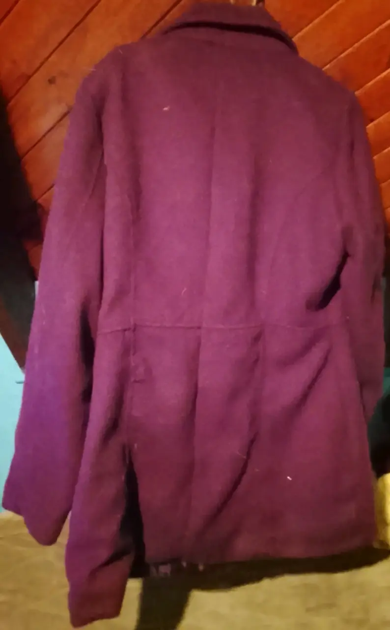 Abrigo morado botones grandes - 2