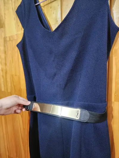 Enterito short azul con cinturón - miniatura 3