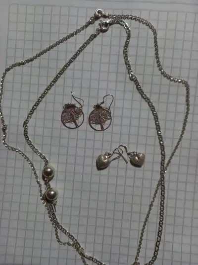 Conjunto de joyas plateadas - miniatura 1