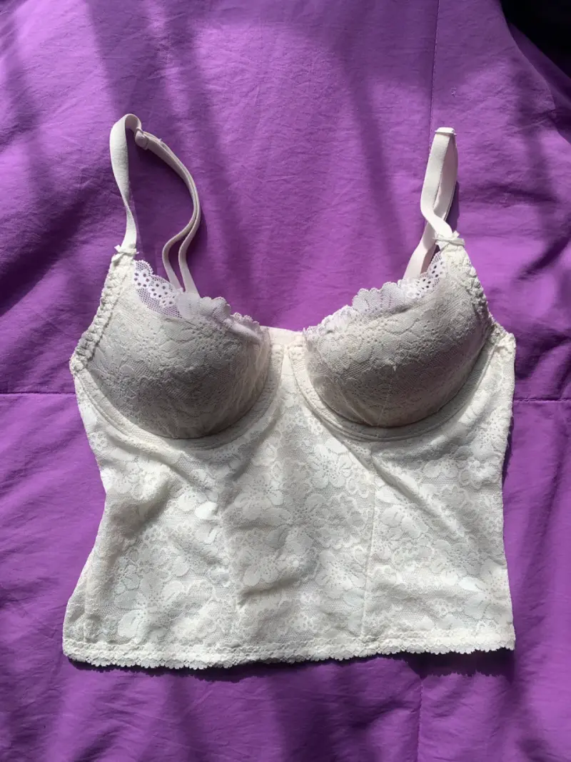 Corset blanco de encaje Victoria's secret - 1