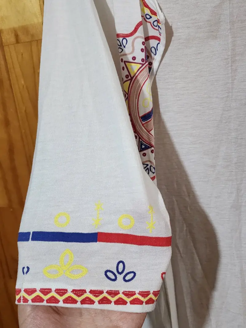 Kimono blanco bohemio bordado - 3