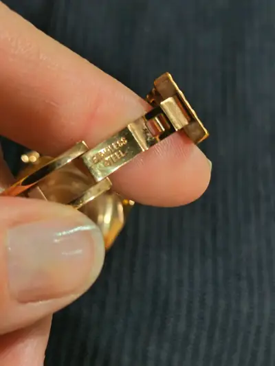 Reloj dorado con cristales - miniatura 4