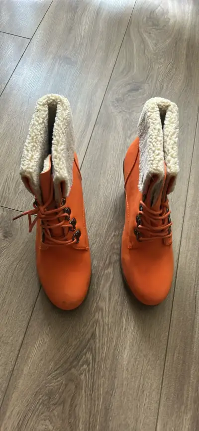 Botines naranjas con plataforma - miniatura 2