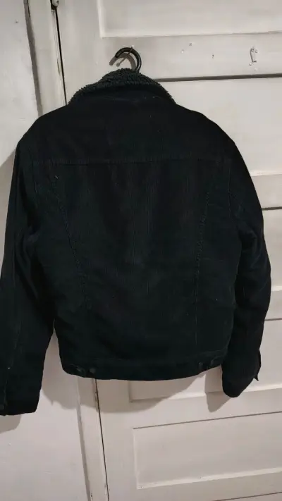 Chaqueta levis de mezclilla forrada negra - miniatura 3