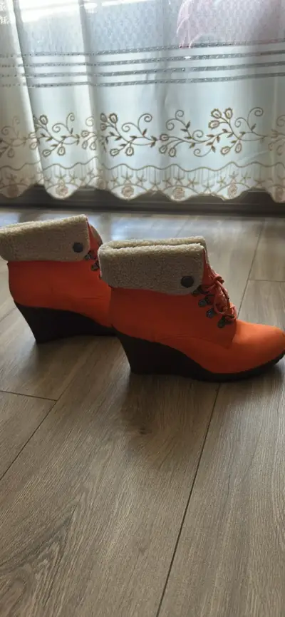 Botines naranjas con plataforma - miniatura 3