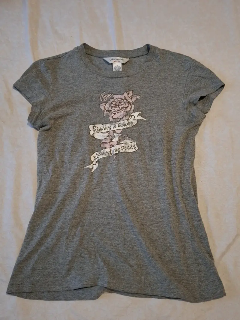 Baby tee gris - 1