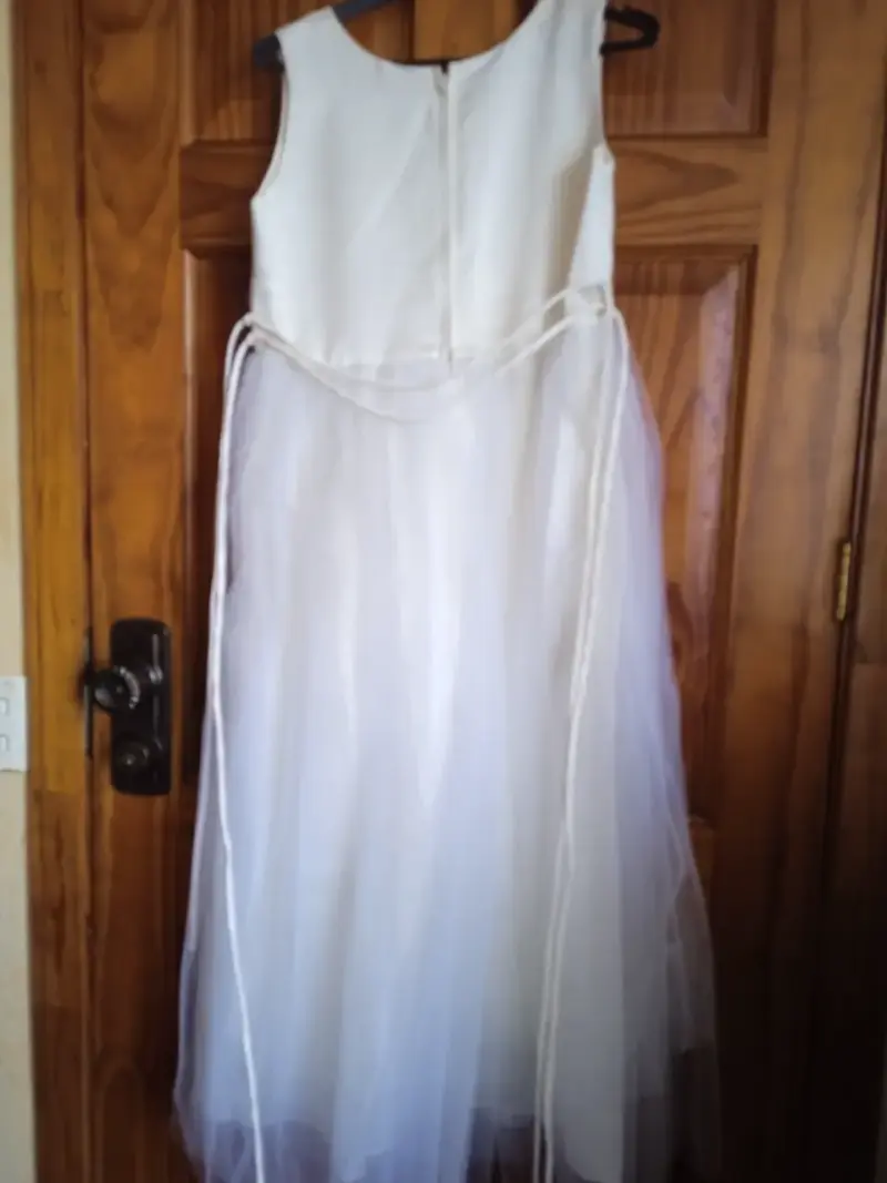 Vestido biege de fiesta - 2